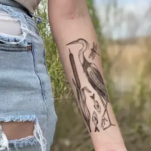 Nature Tats Lake Life Temporary Tattoo Collection