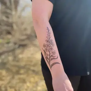 Nature Tats Fireweed Flower Temporary Tattoo