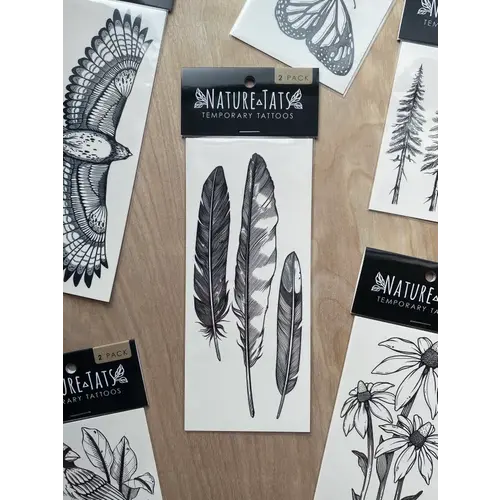 Nature Tats Feather Finds Temporary Tattoo
