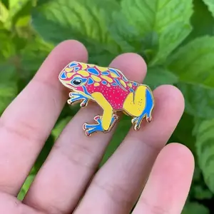 owl & bear Pansexual Pride Frog Pin