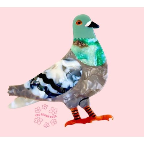 The Peach Fuzz Pigeon Brooch The Peach Fuzz Pigeon Brooch