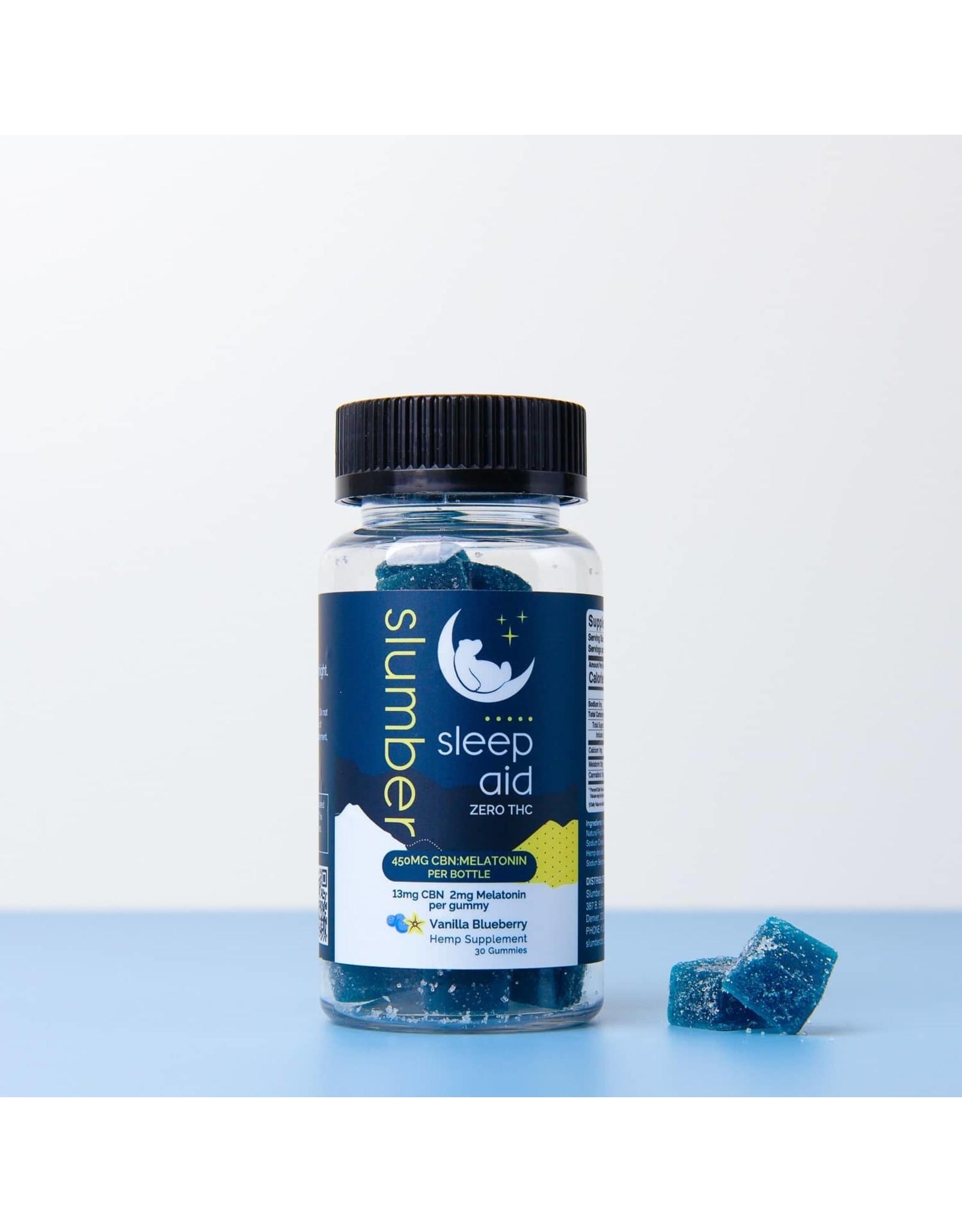 Slumber Slumber 450mg CBN Gummy Sleep Aid Vanilla Blueberry Melatonin