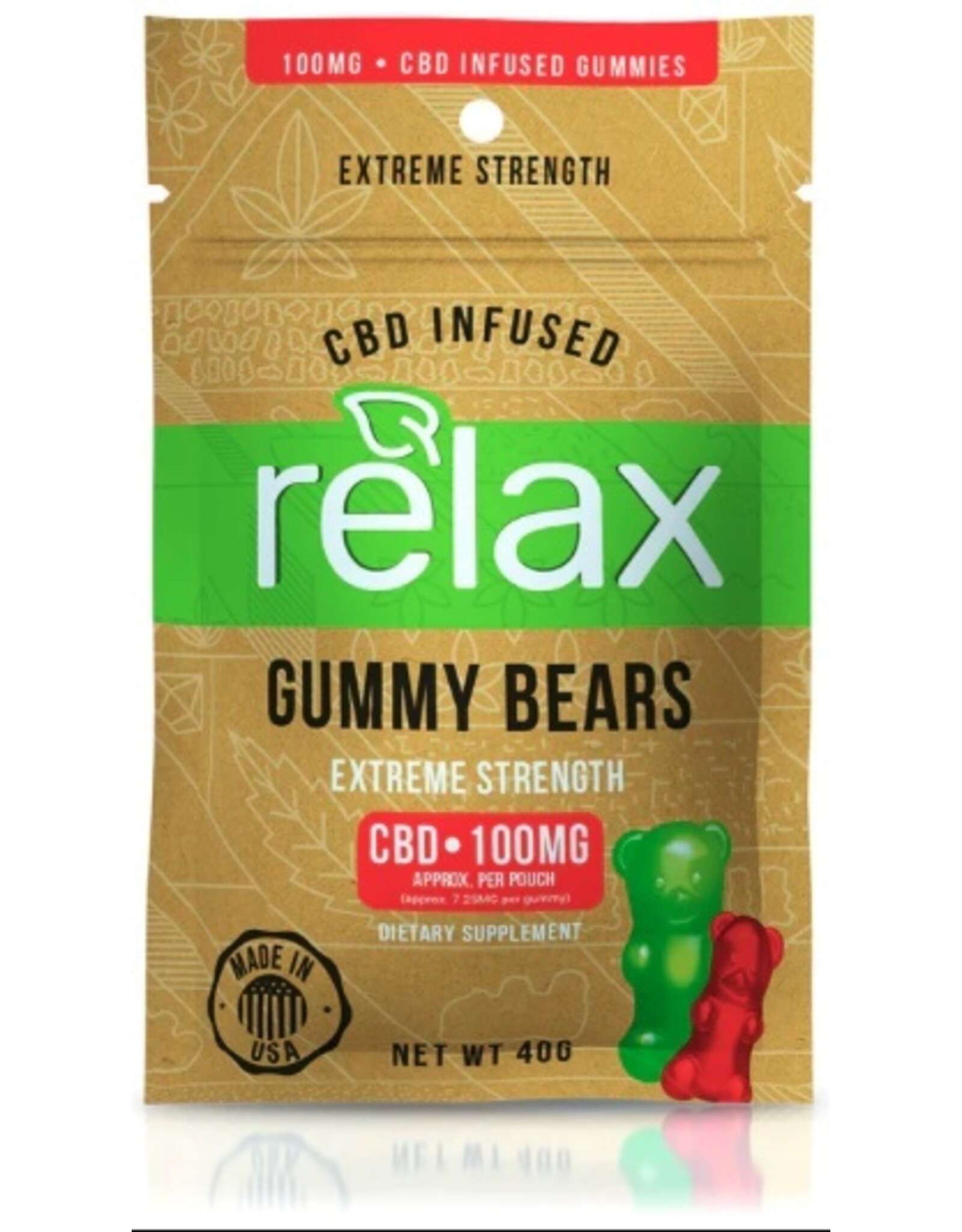 Diamond CBD Diamond Relax 100mg Full Spectrum Gummy Bears