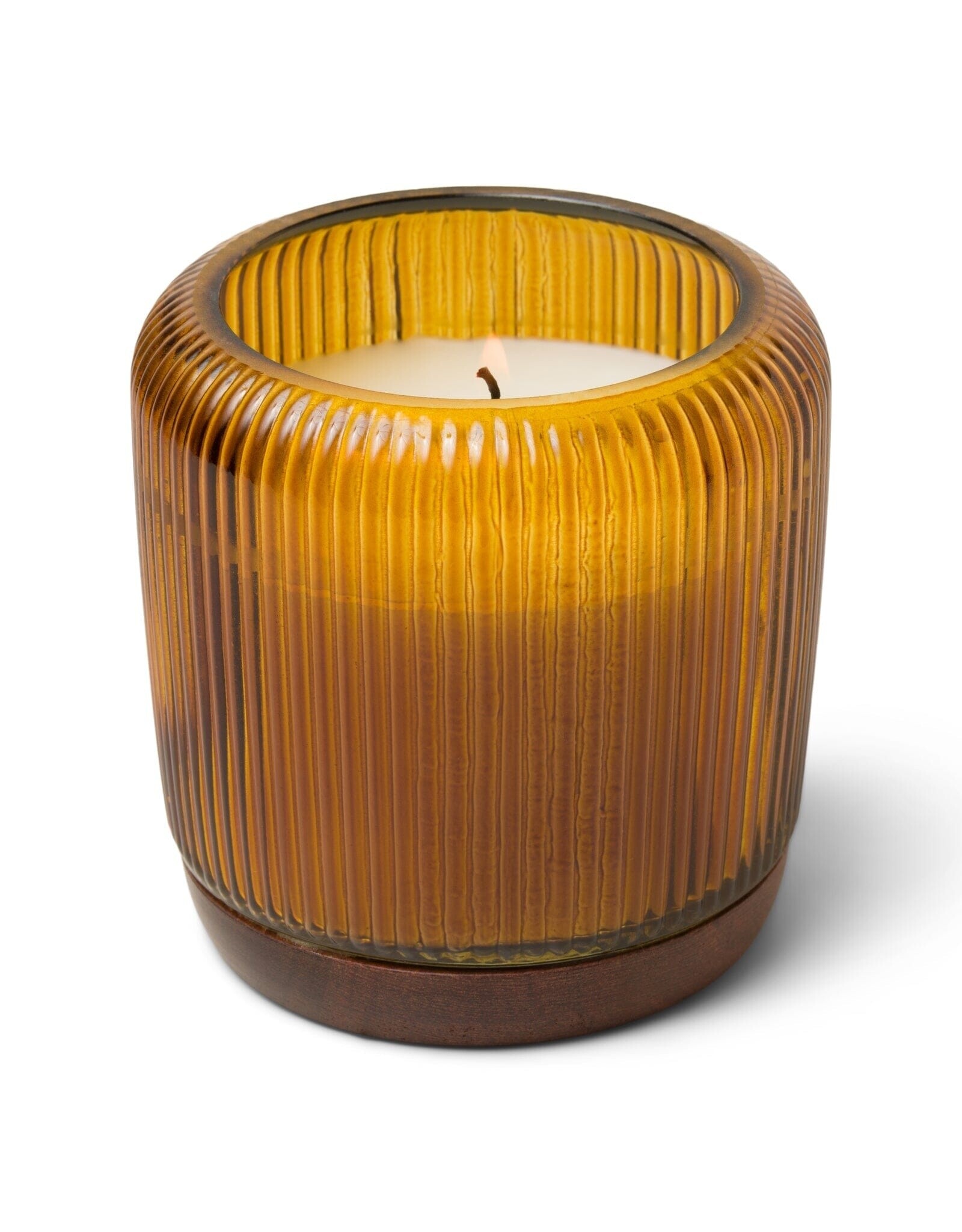 Firefly Candle Co. Firefly Gem Candle Fluted Glass w/ Wooden Base- 10oz