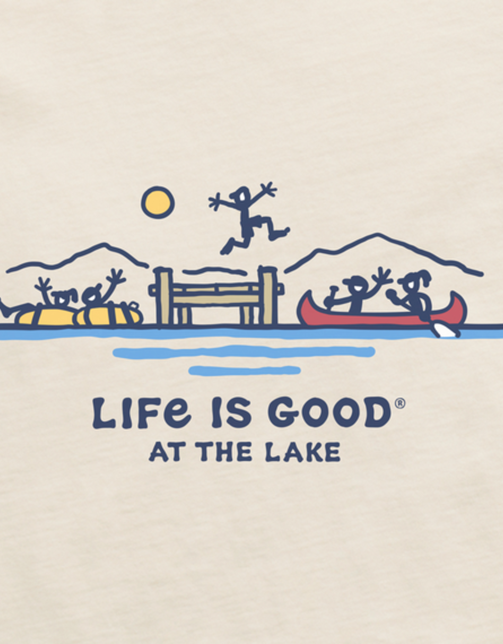 Life is Good Life is Good W Crusher Tee Fun at the Lake