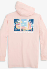 Southern Tide Southern Tide W LS Surfing Triptych Hoodie Tee