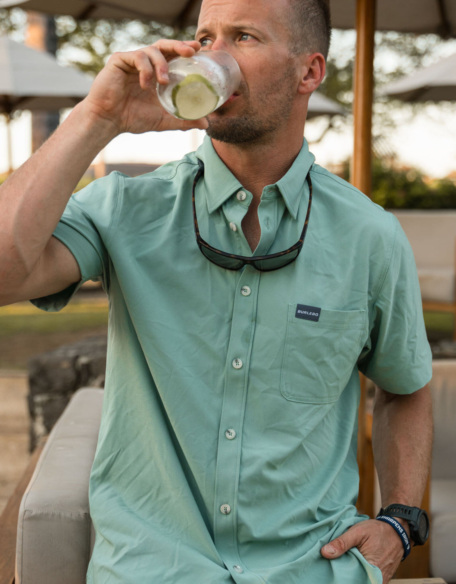 Burlebo Burlebo Performance Button Up