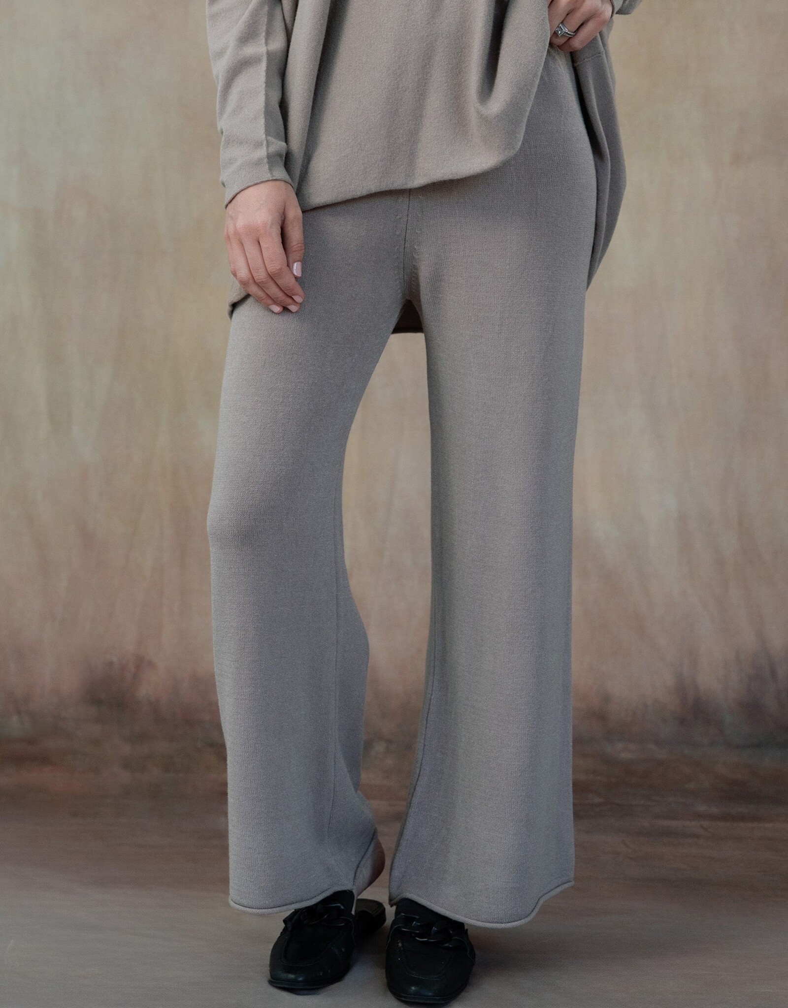 Cobblestone-Living Cobblestone-Living Cleo Knit Elastic Band Pants OSFM