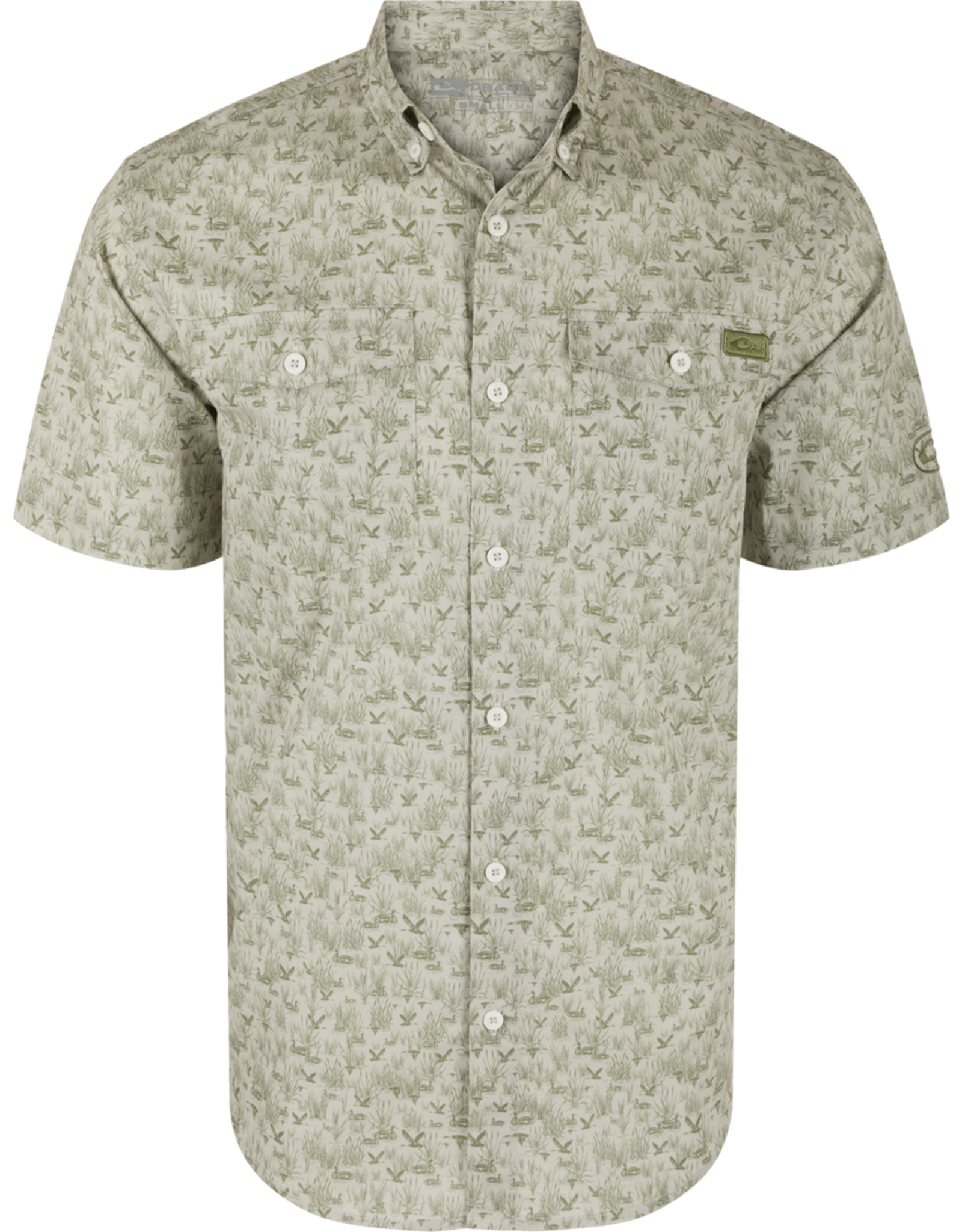 Drake Drake Cotton SS Shirt Marsh Print