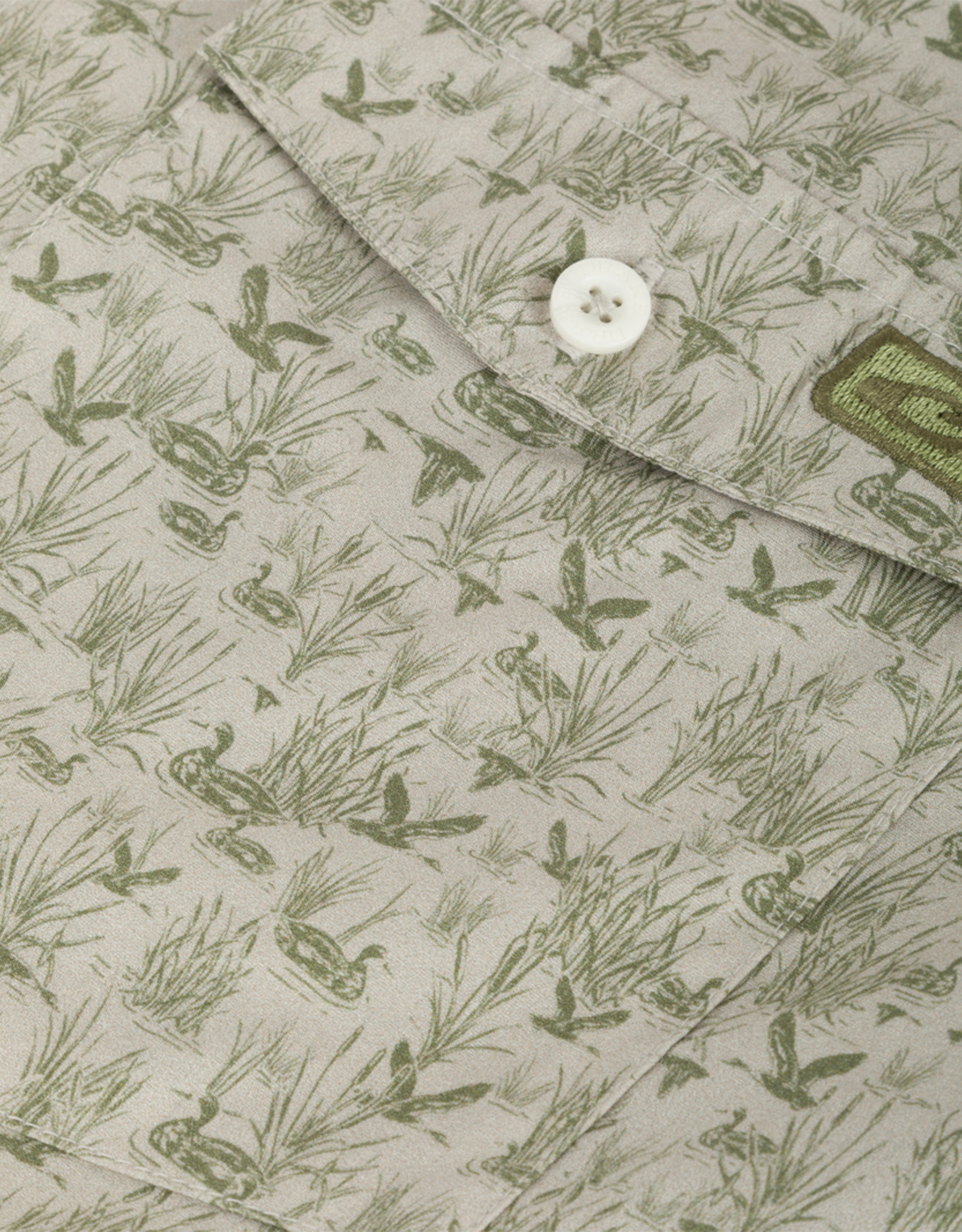 Drake Drake Cotton SS Shirt Marsh Print