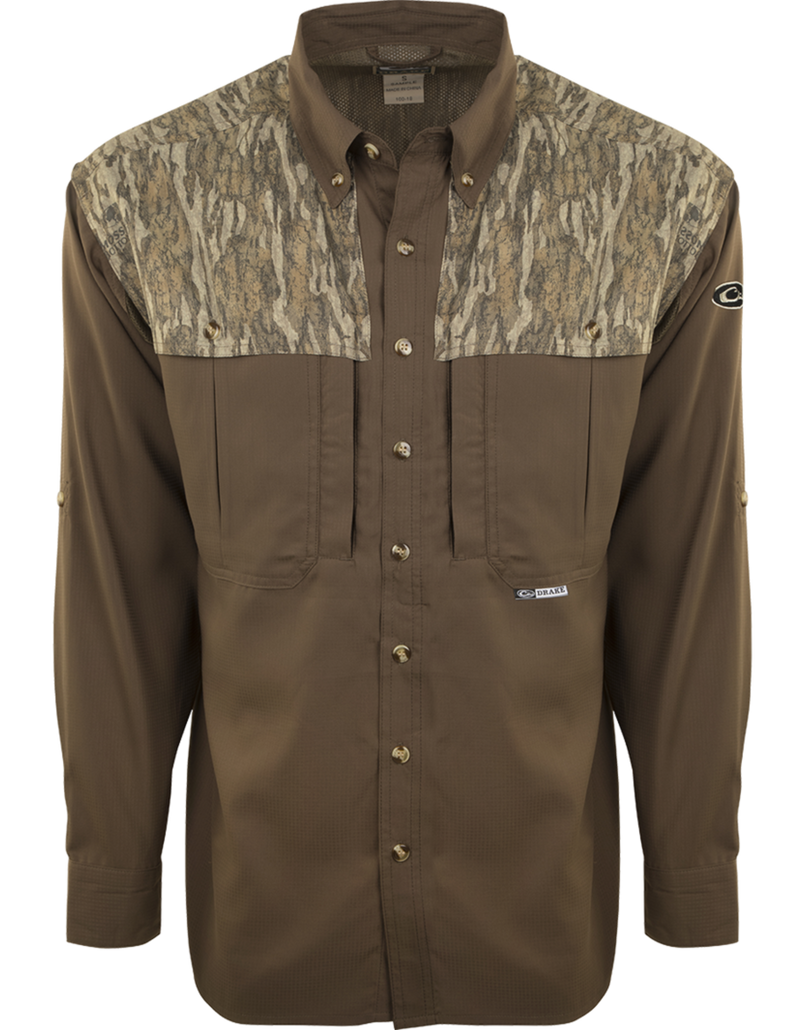 Drake Drake EST Two-Tone LS Camo Flyweight Wingshooter's Shirt w/ Mesh Back