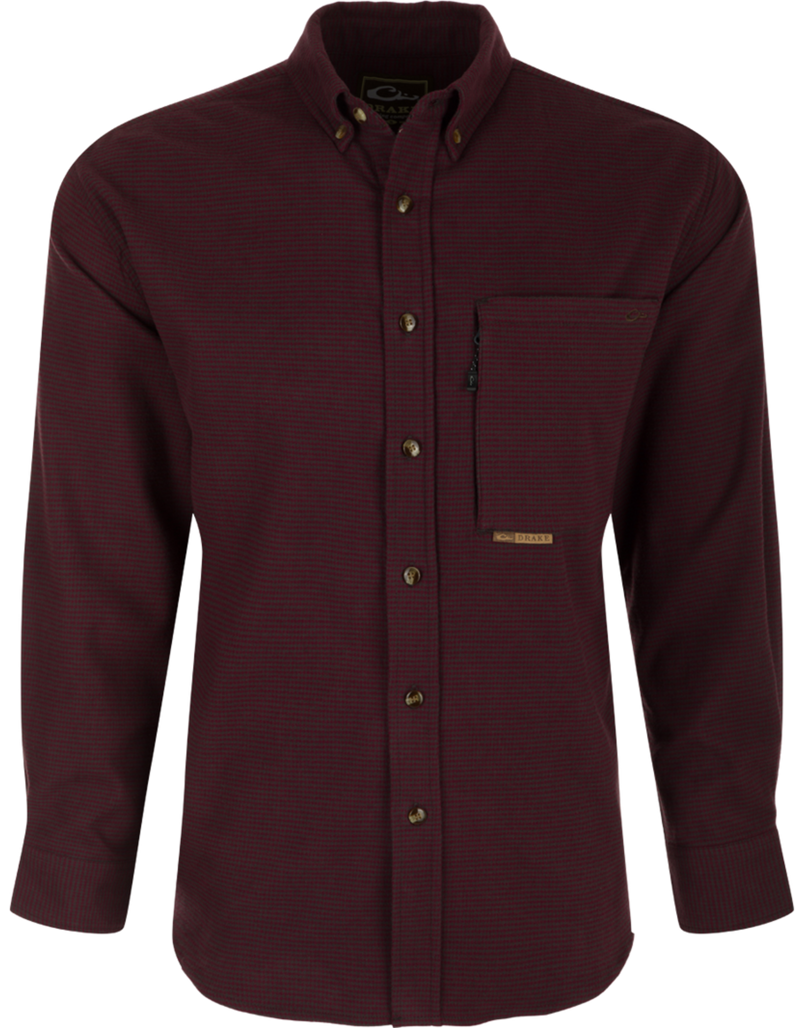 Drake Drake Autumn Brushed Twill Houndstooth L/S Shirt