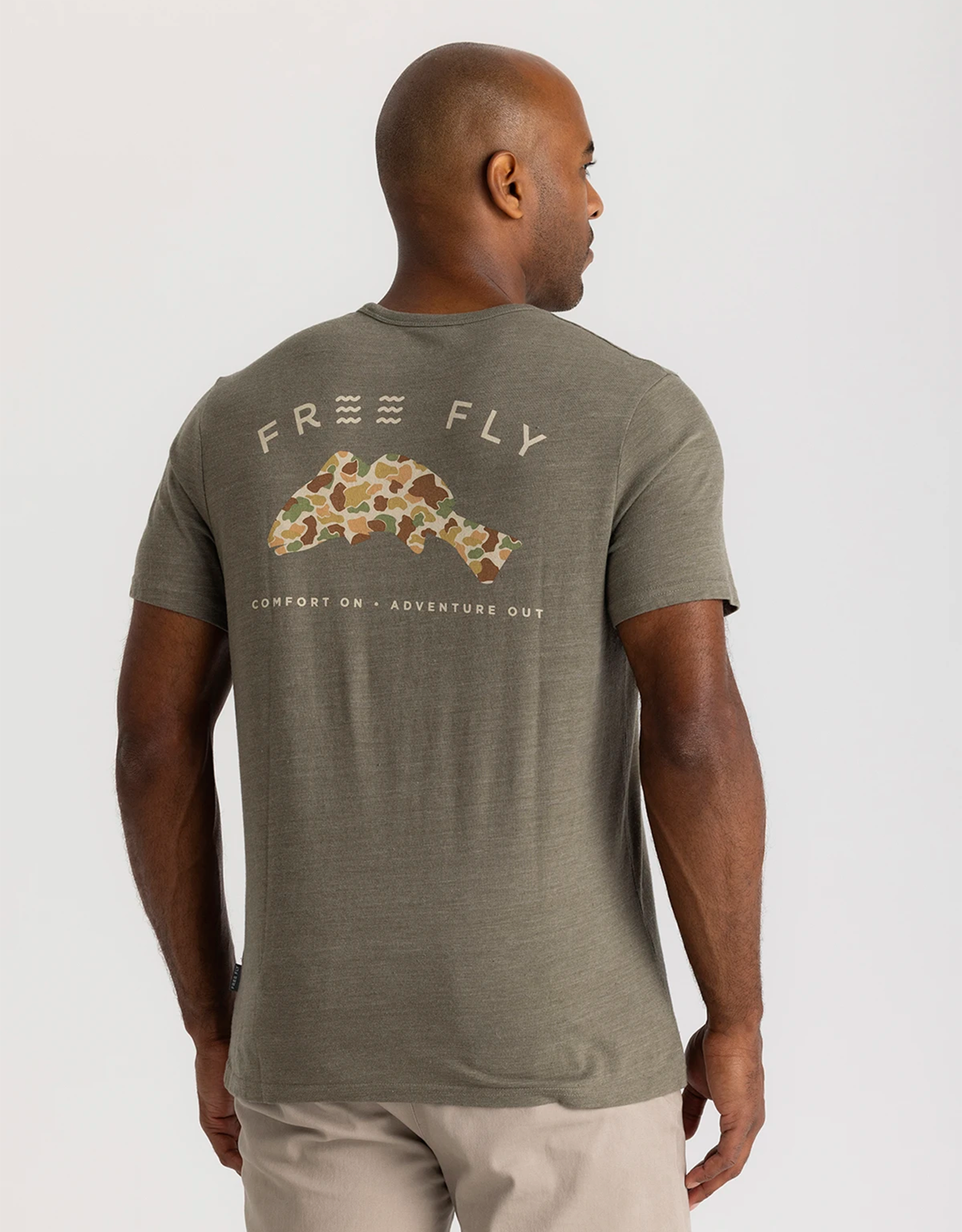 Free Fly Free Fly M Vntg Camo Redfish Pkt Tee