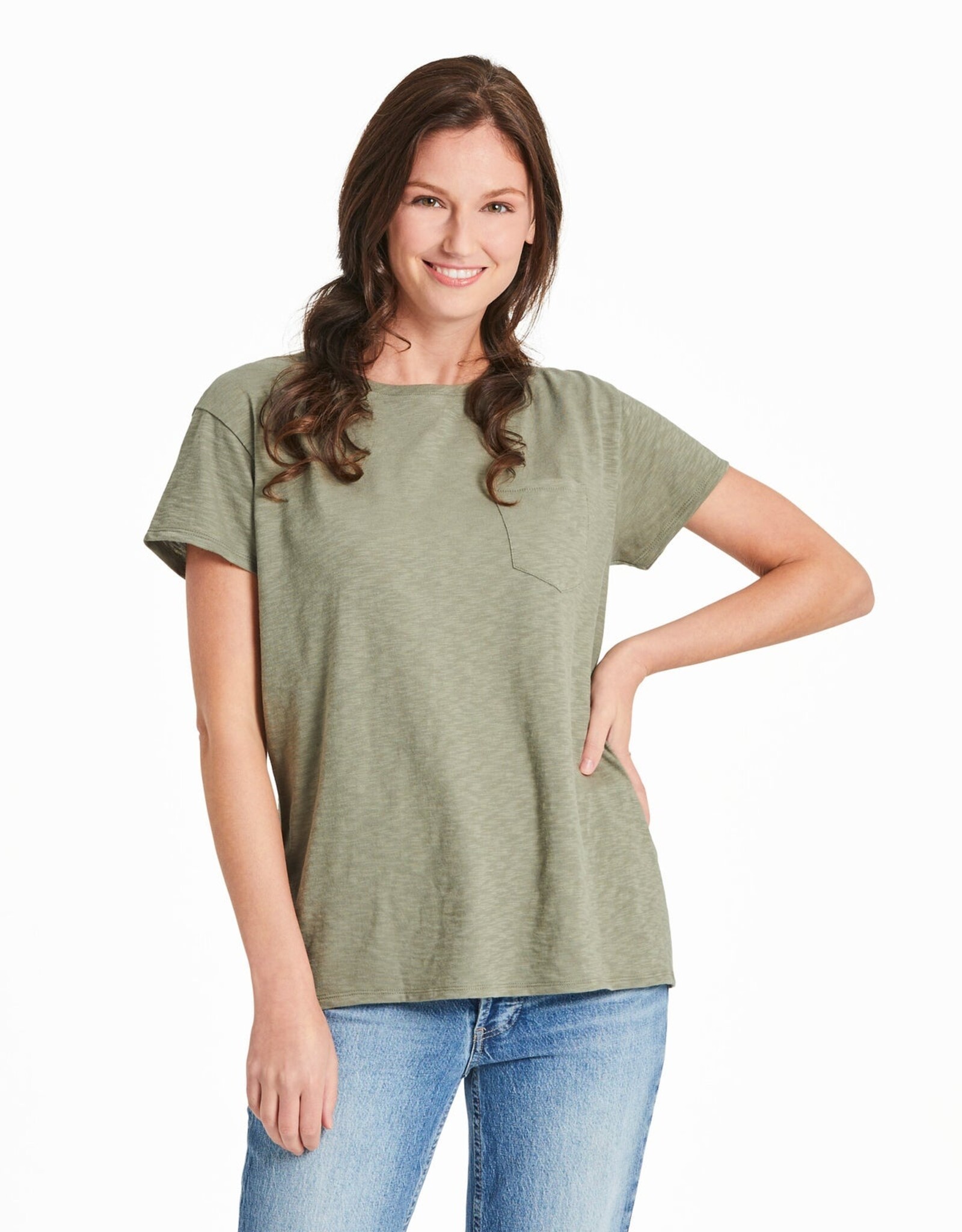 Life is Good Life is good W Textured Slub Pocket Tee
