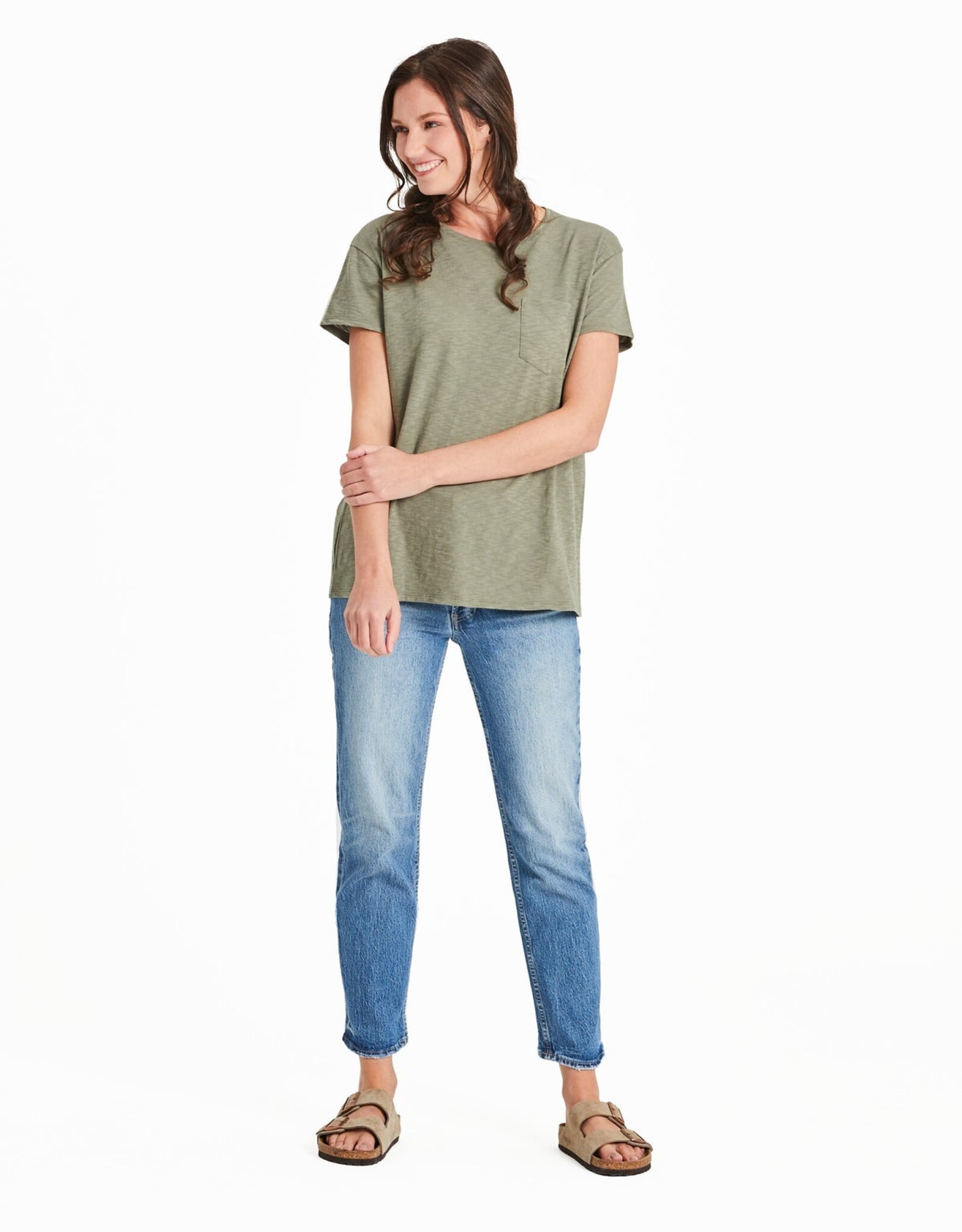 Life is Good Life is good W Textured Slub Pocket Tee