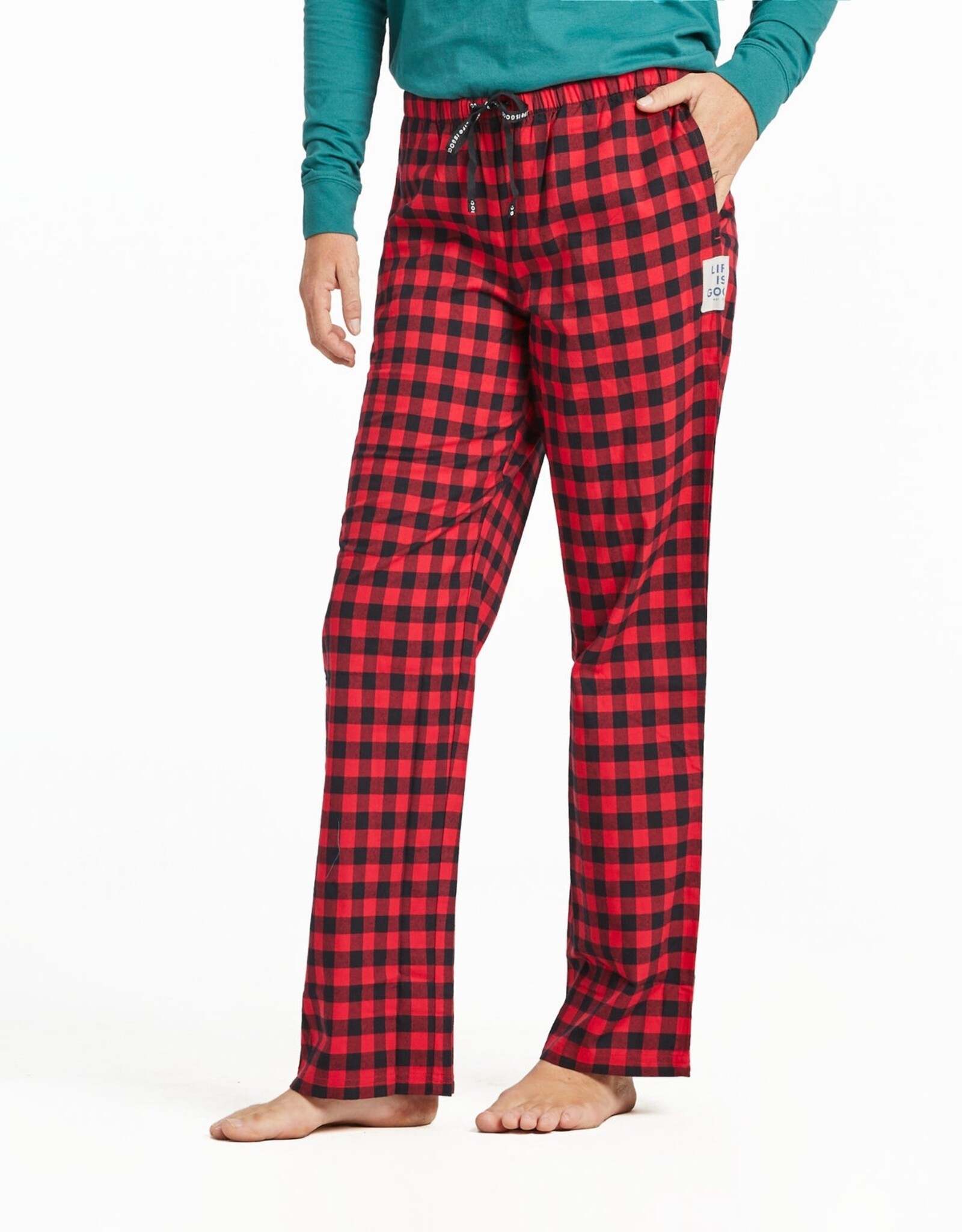 Life is Good Life is good Classic Buff Chck Pnt Positive Red