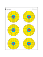 ACTION TARGET HIGH VISIBILITY FLUORESCENT 6 BULL'S EYE PAPER TARGET
