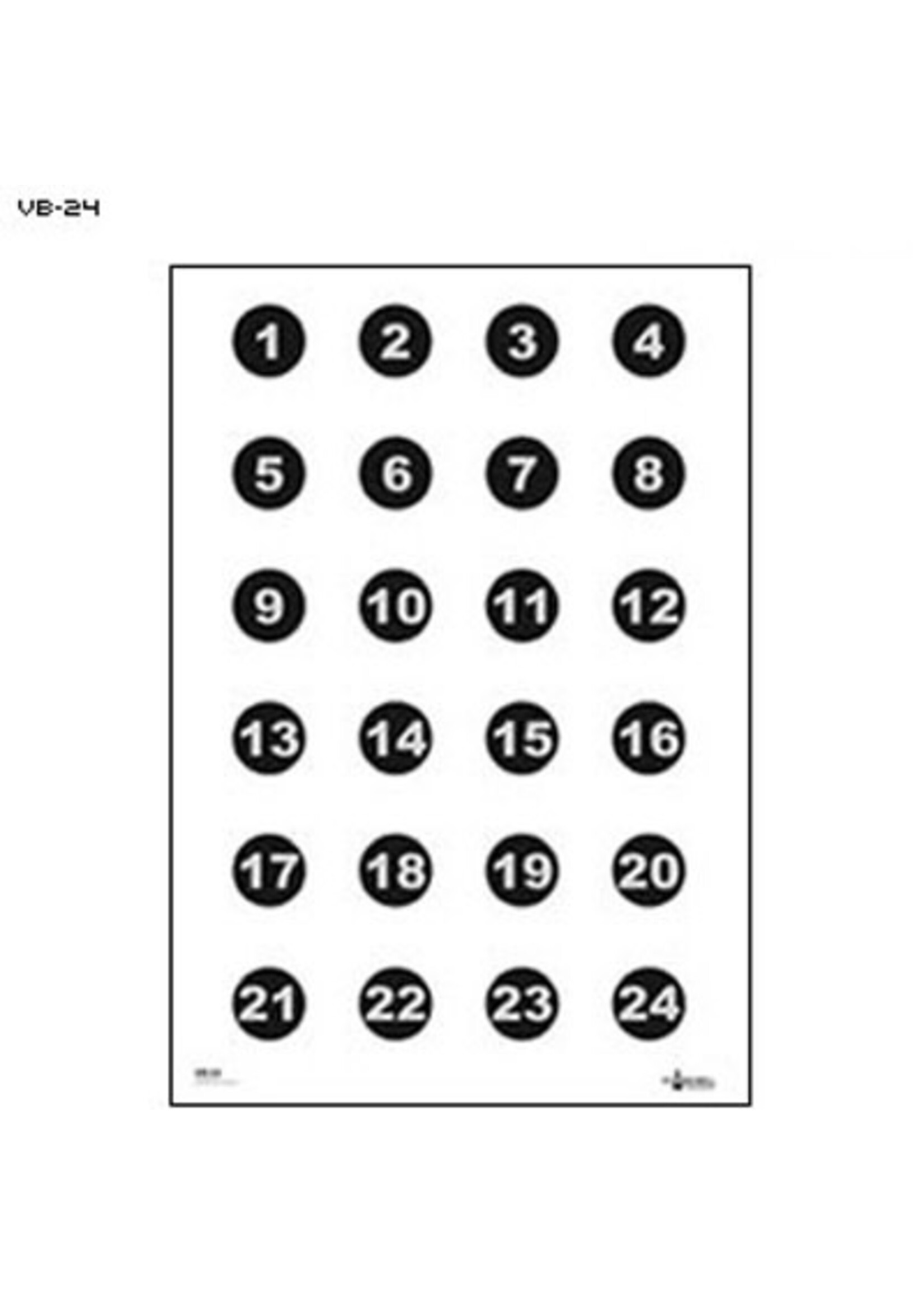 ACTION TARGET MILITARY 3" NUMBERED CIRCLES COMMAND TRAINING PAPER TARGET