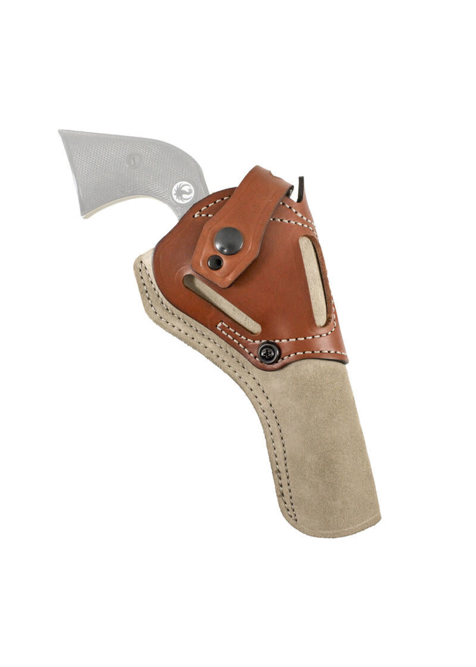 DESANTIS GUNHIDE THE WILD HOG HOLSTER FOR RUGER WRANGLER 4 5/8" AMBI TAN/SUEDE