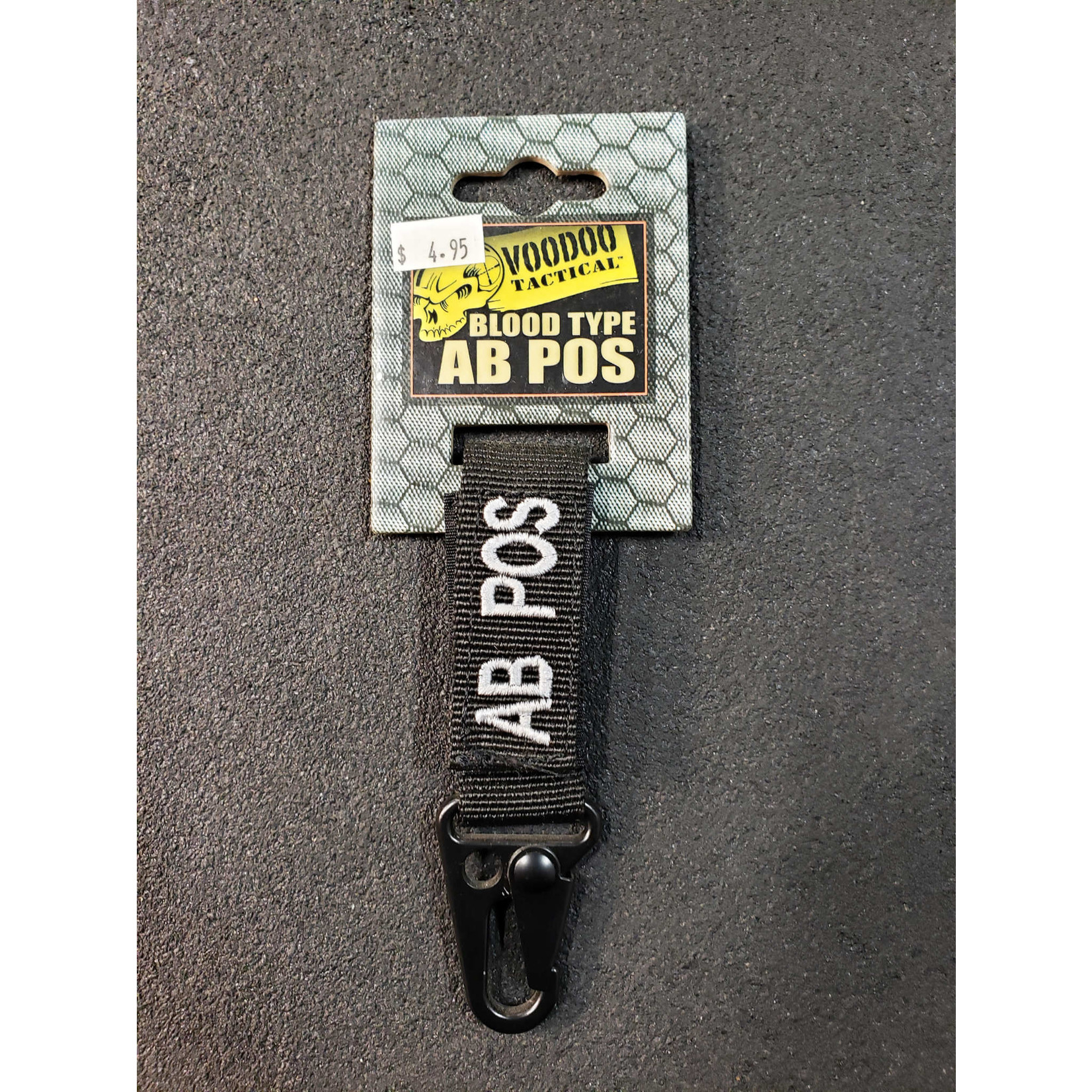 VOODOO TACTICAL BLOOD TYPE AB POSITIVE CLIP BLACK