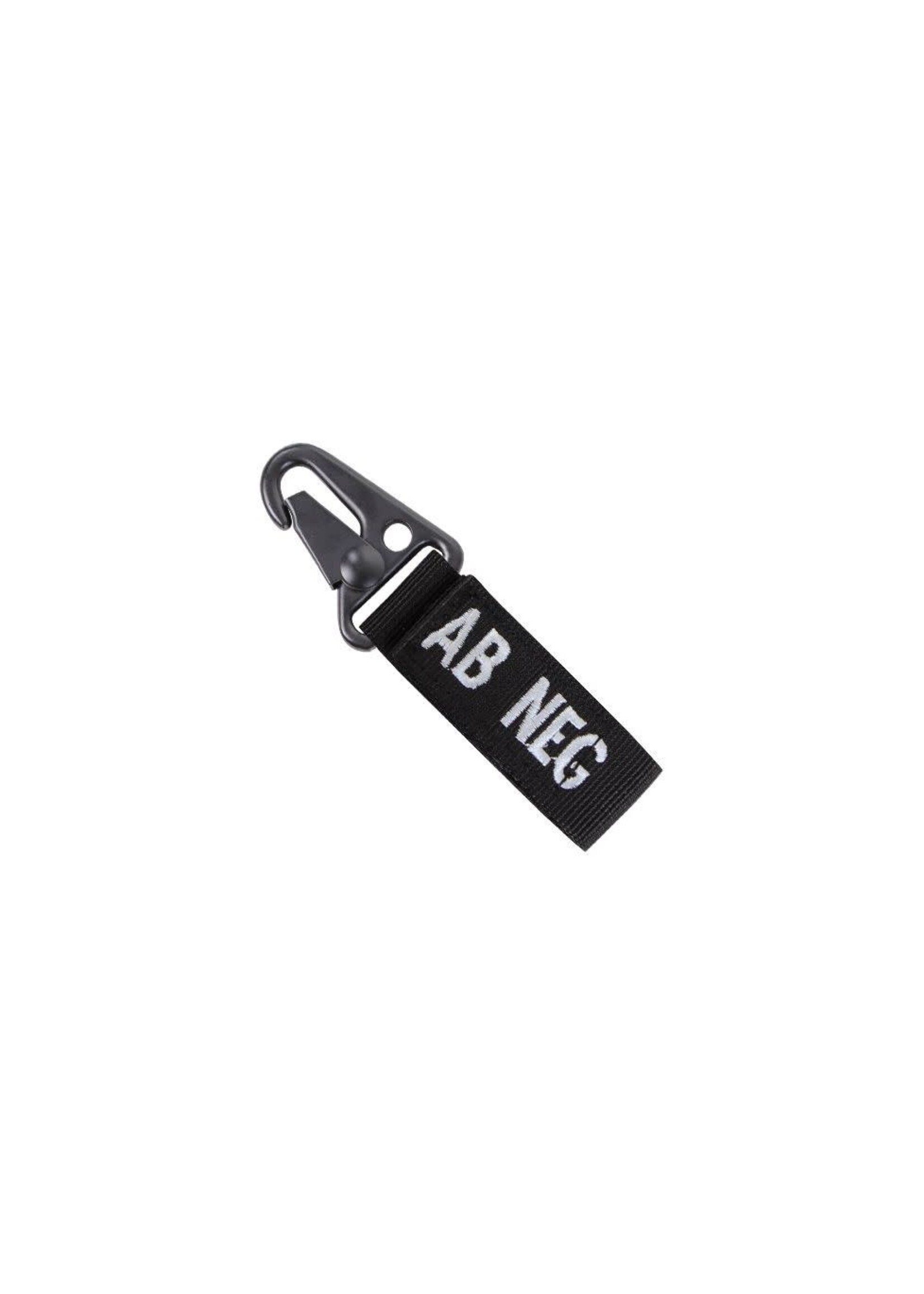 CONDOR BLOOD TYPE KEY CHAIN - AB NEGATIVE BLACK