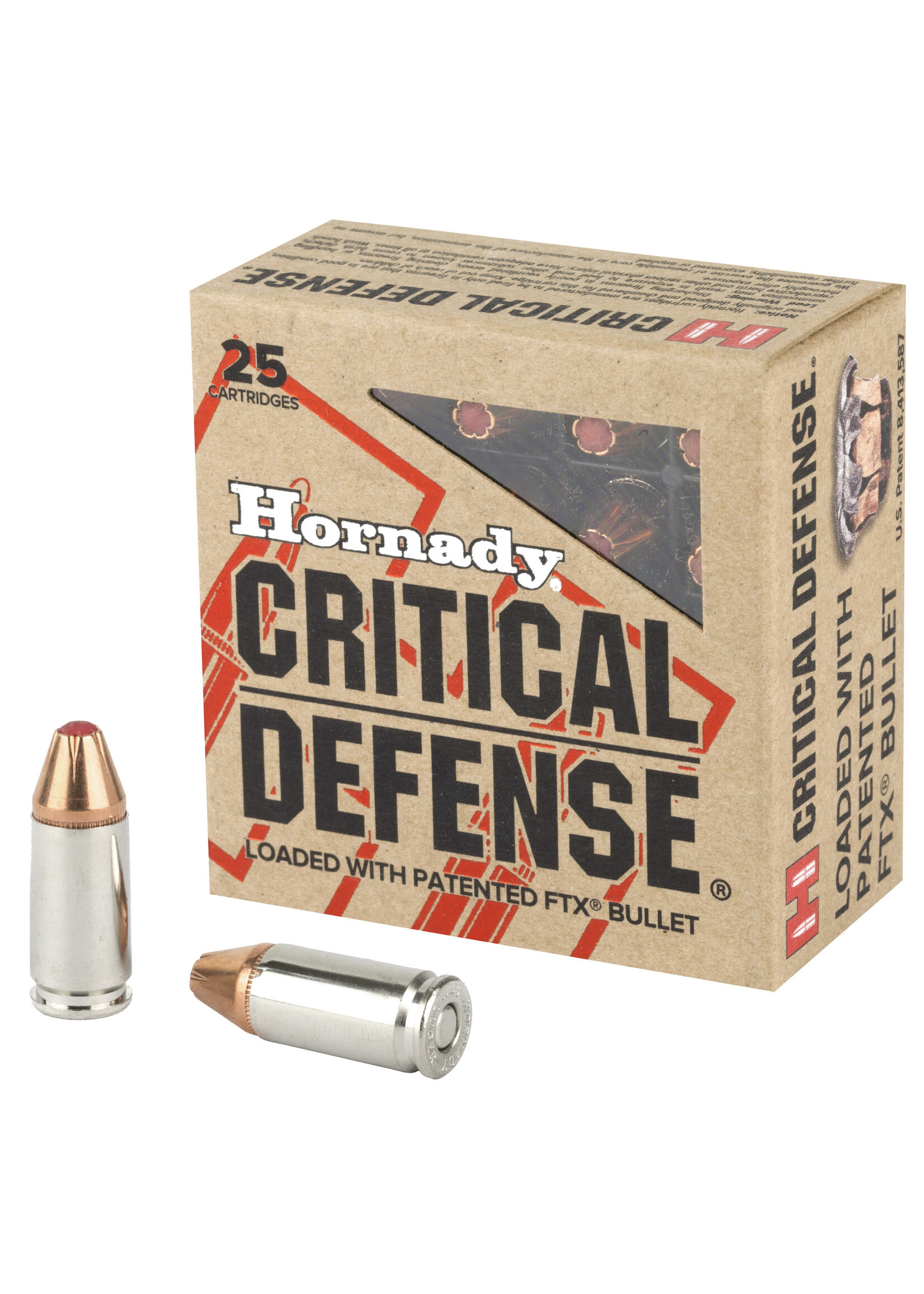 HORNADY CRITICAL DEFENSE 9MM FTX 115GR 25RD BOX