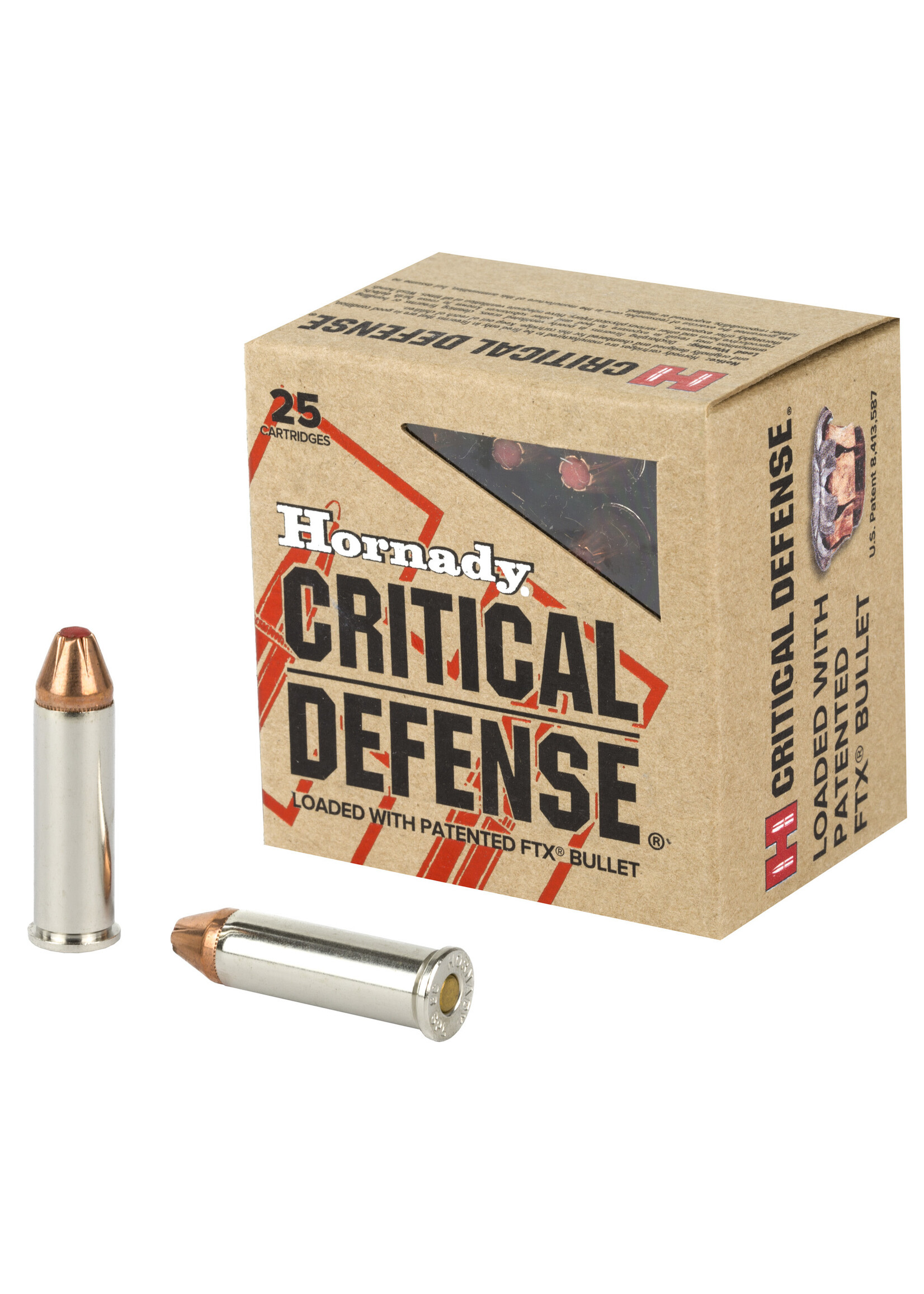 HORNADY CRITICAL DEFENSE .38SPL 110GR FTX 25RD BOX