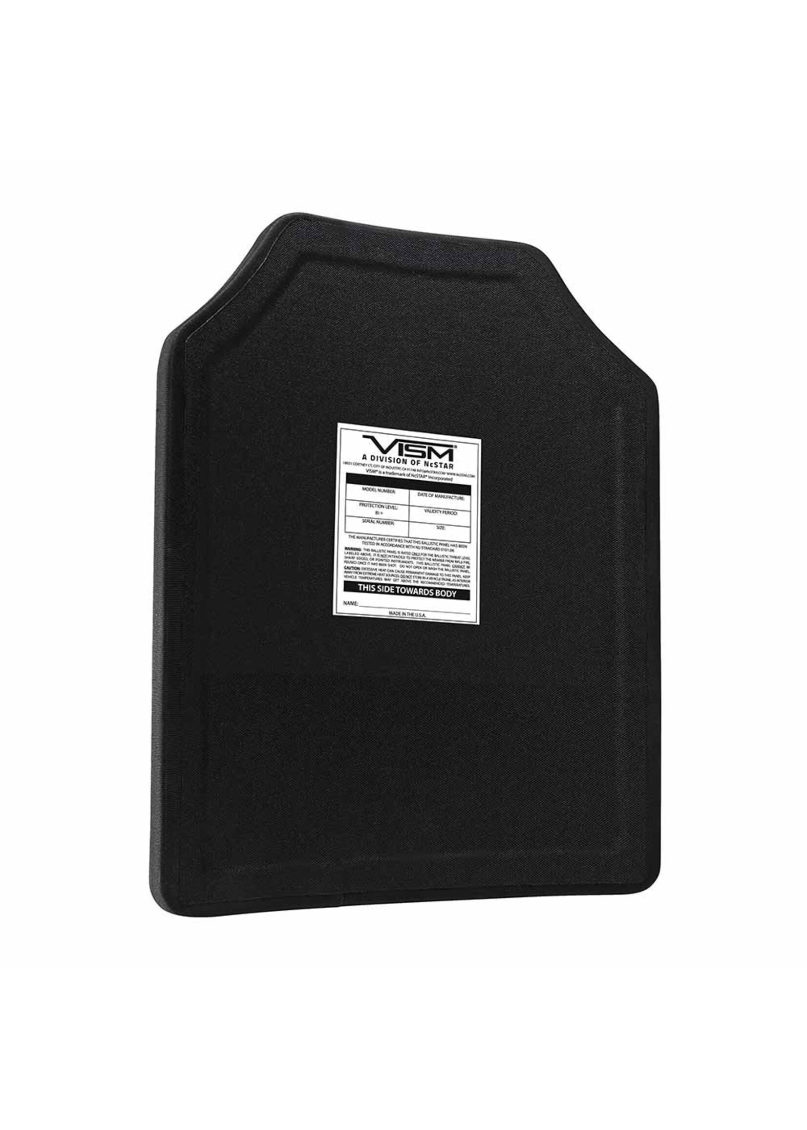 VISM LVL III PE BALLISTIC PLATE 11"X14" - CURVED SHOOTER'S CUT