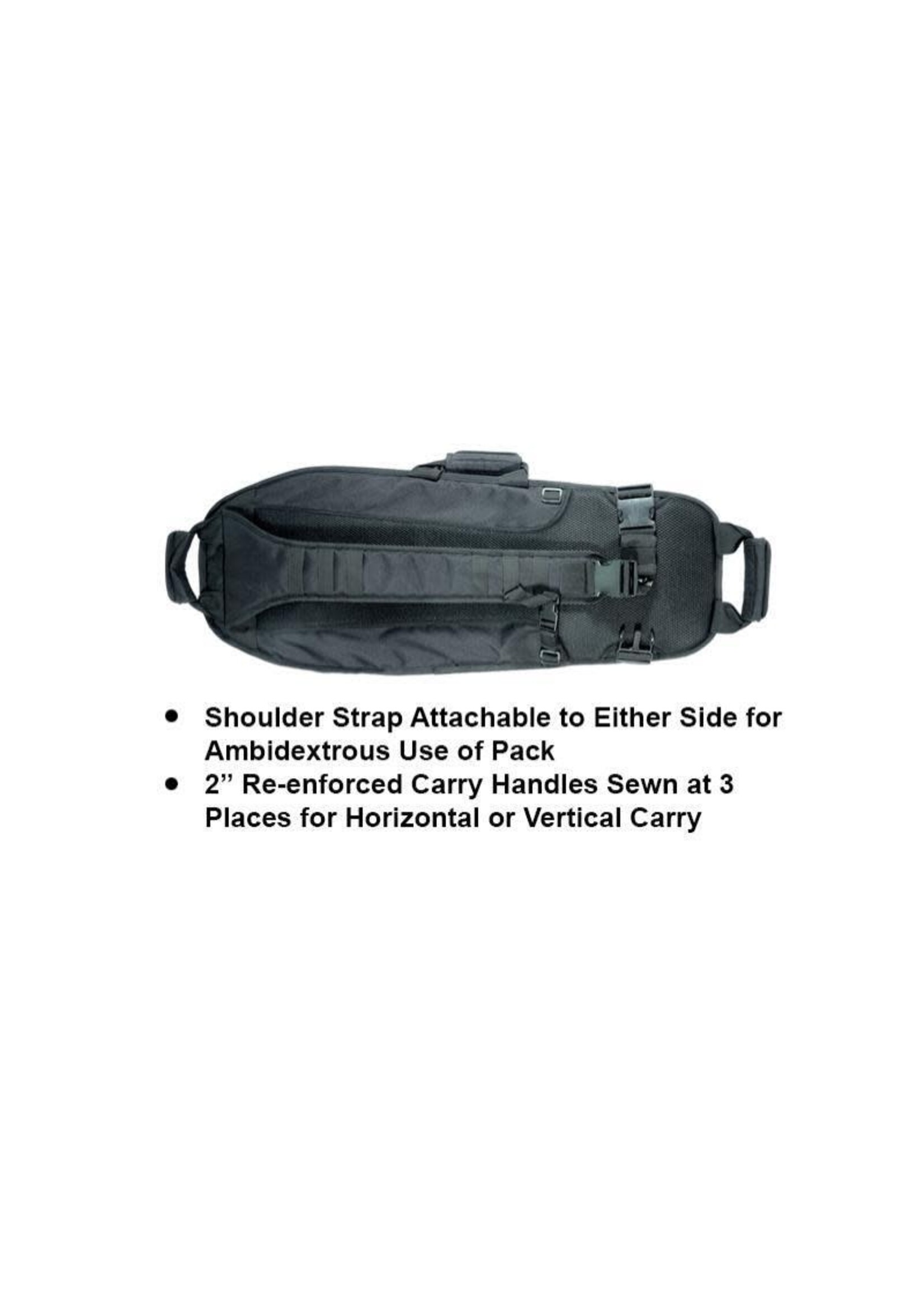 UTG 30" ALPHA BATTLE CARRIER SLING PACK - BLACK/NAVY