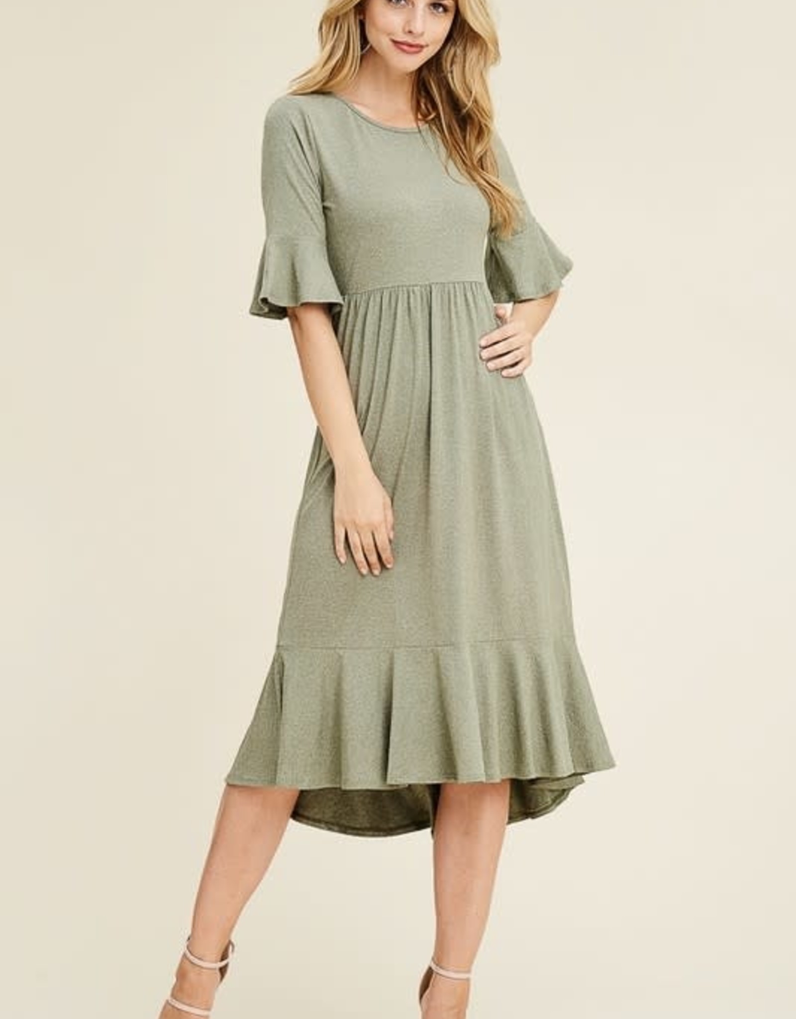 casual bell sleeve dress