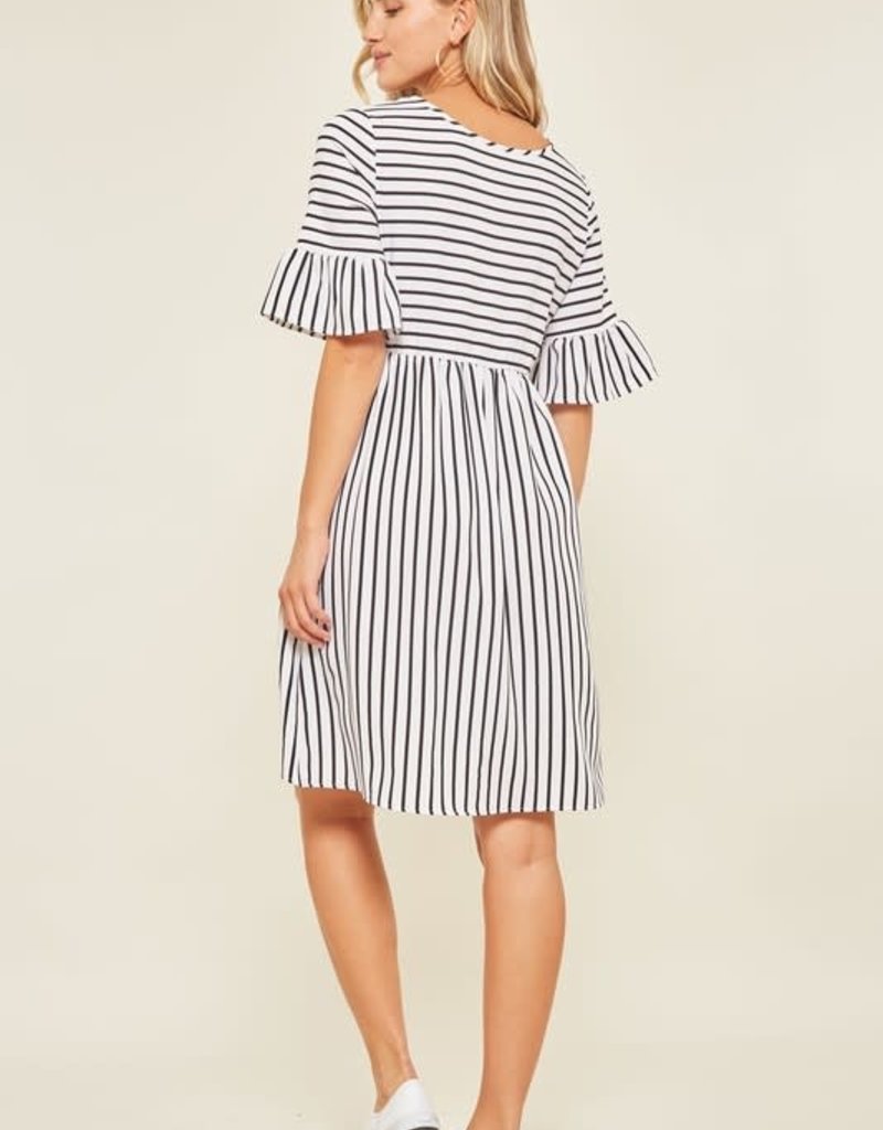 striped casual dress