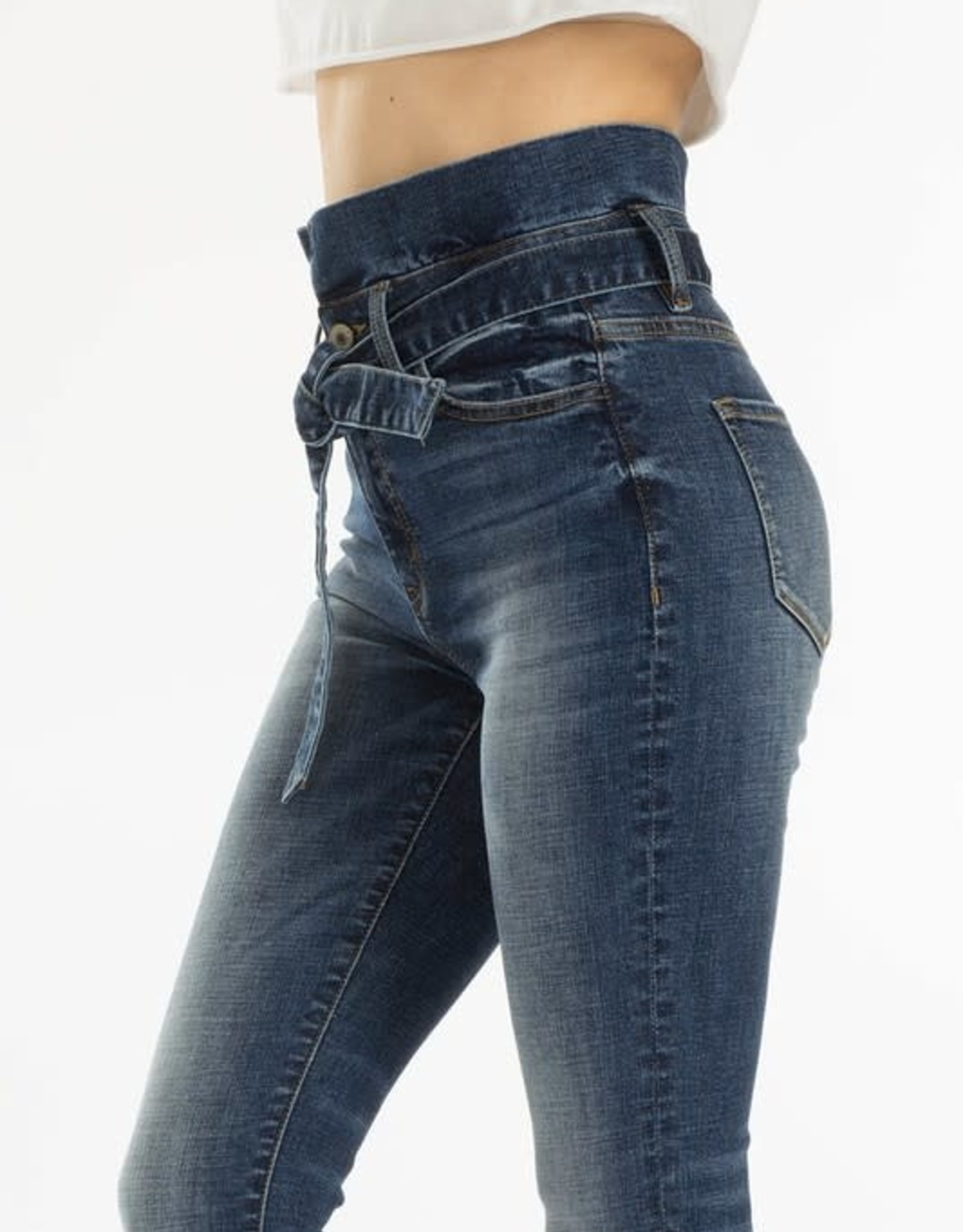 Paper bag waist Jeans J Jeans Fashion