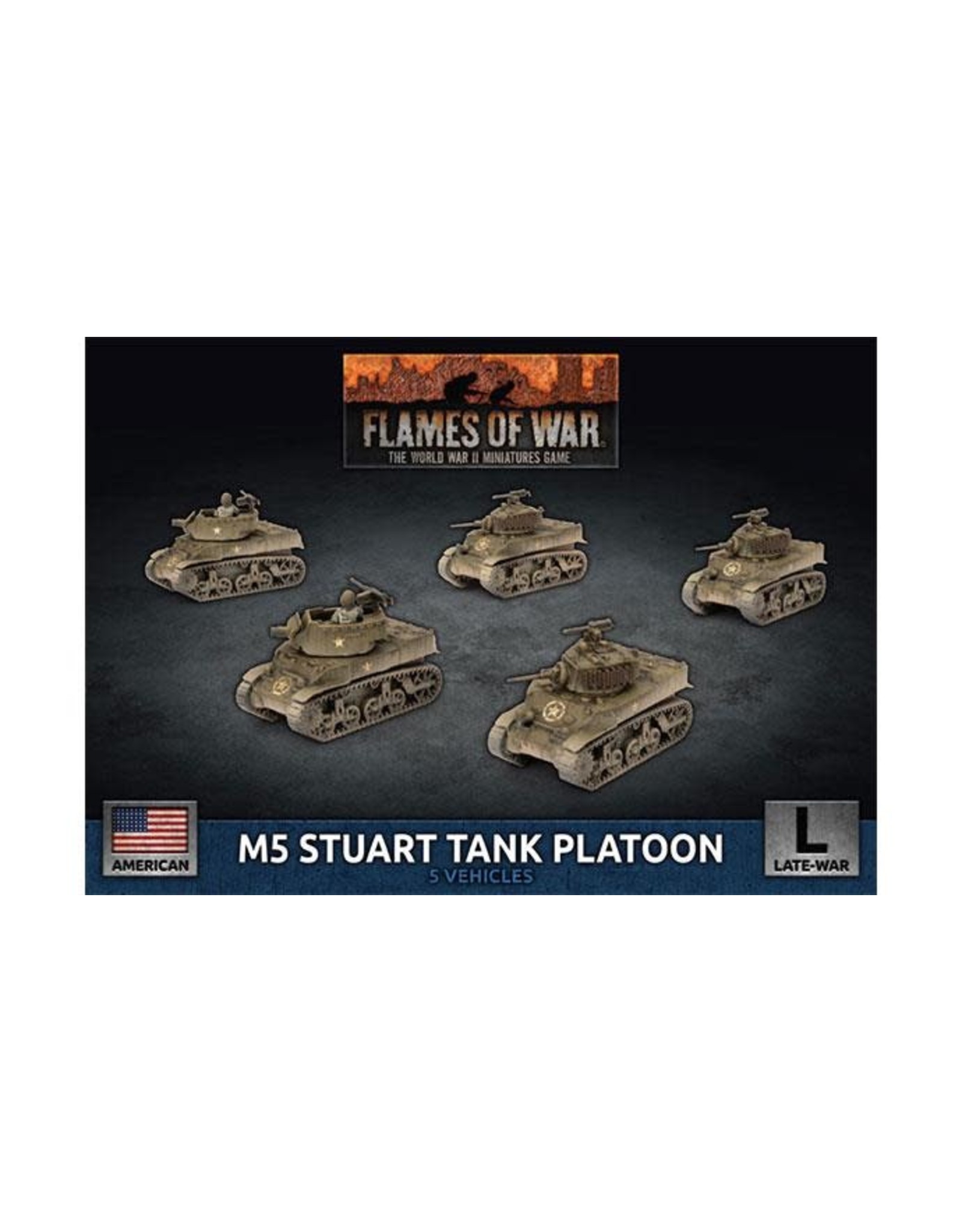 Battlefront Miniatures M5 Stuart Light Tank Platoon