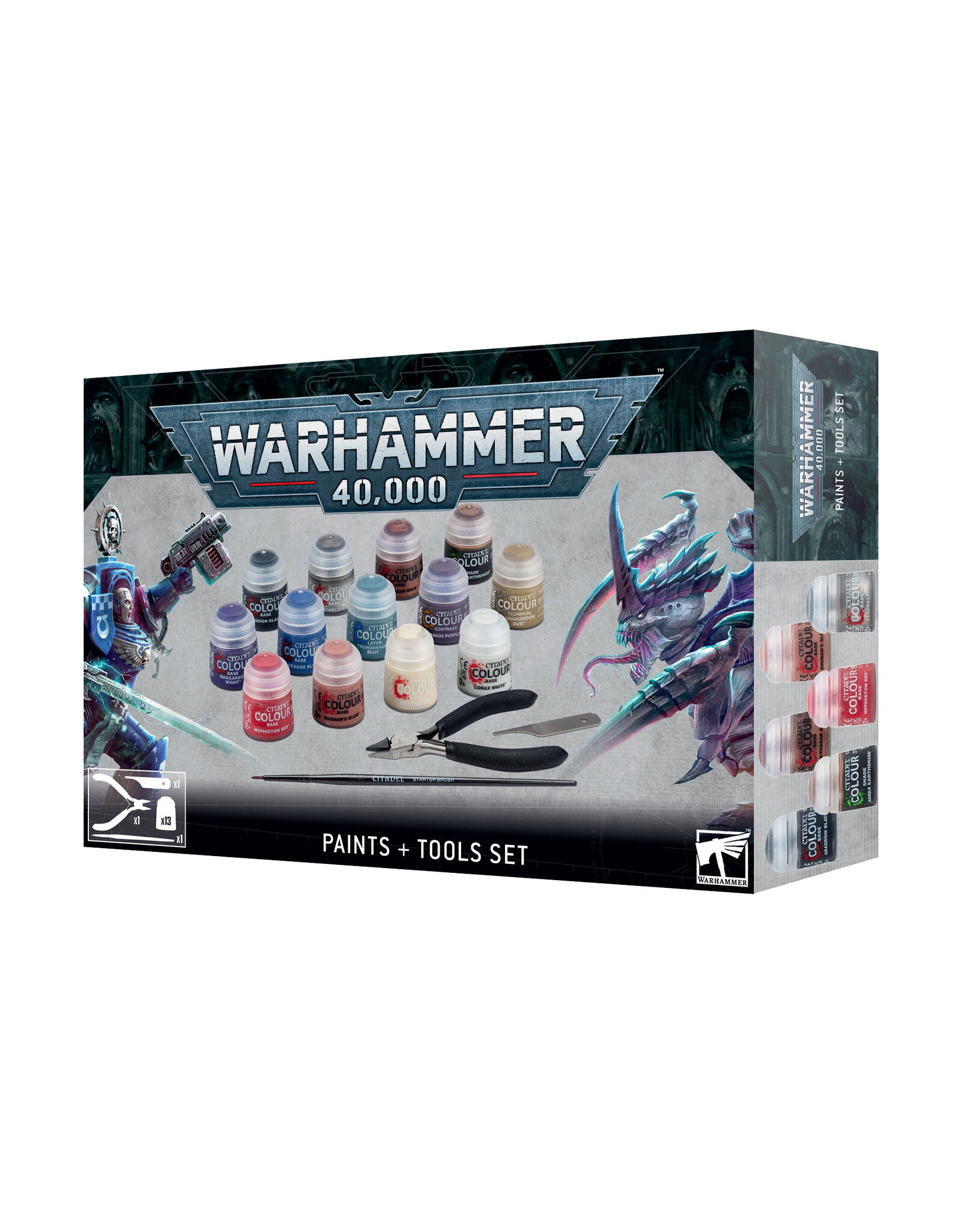 Games Workshop WH40K Paints + Tools Set