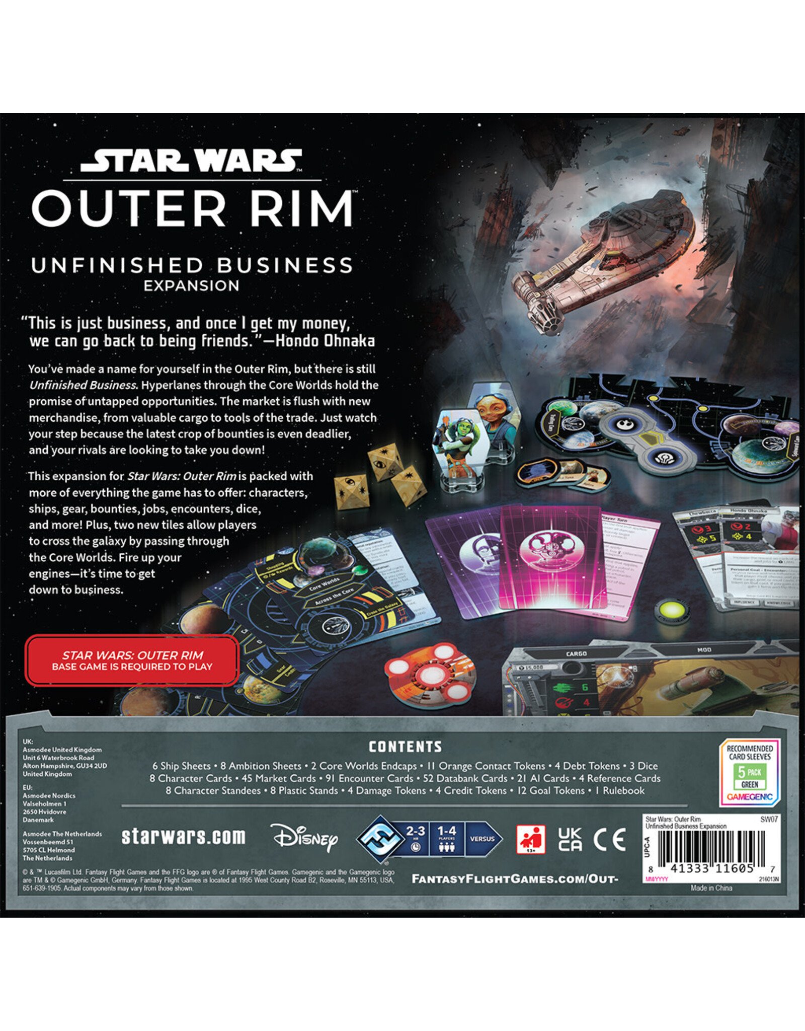 Fantasy Flight Games Star Wars Outer Rim: Unfinished Business Expansion