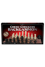 Premium Classics Chess Checkers Backgammon with Wooden Case