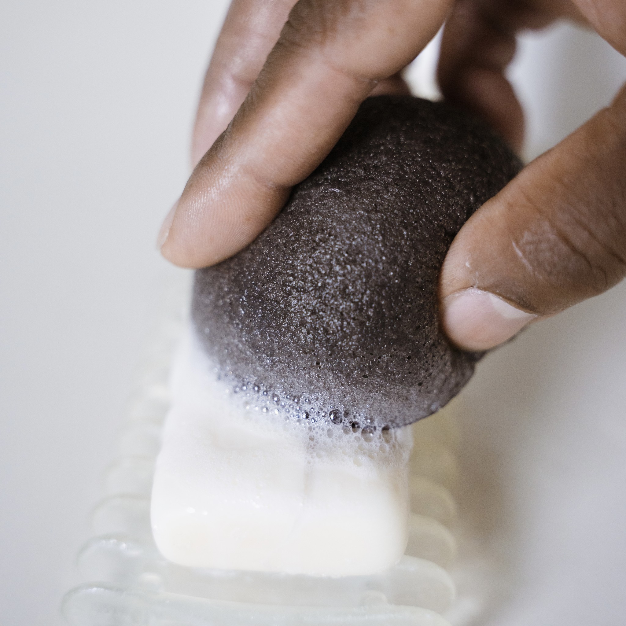 LUFO Reusable charcoal face sponges: Dust Rose Set