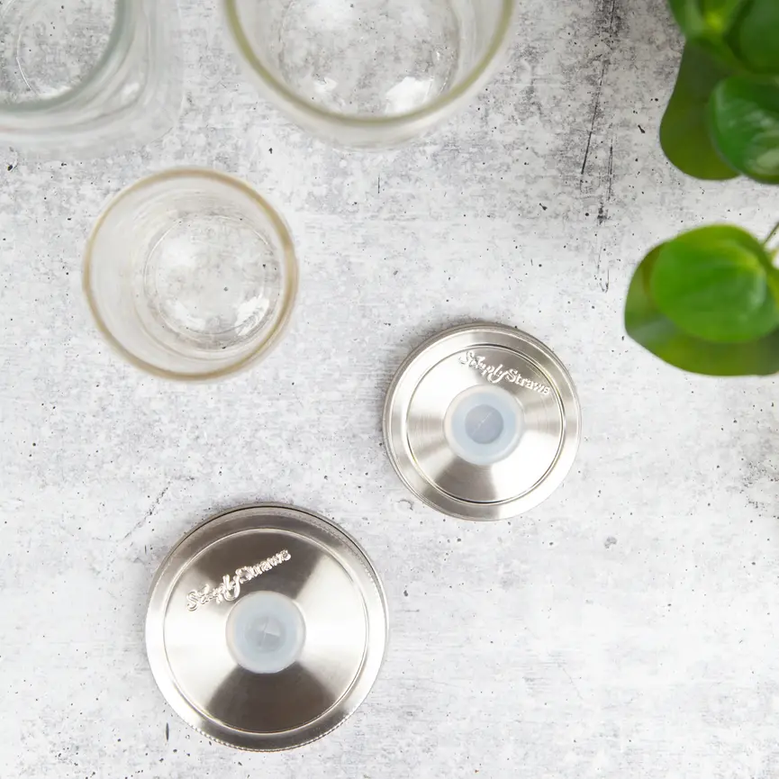 Mason Jar Stainless Steel Straw Lid