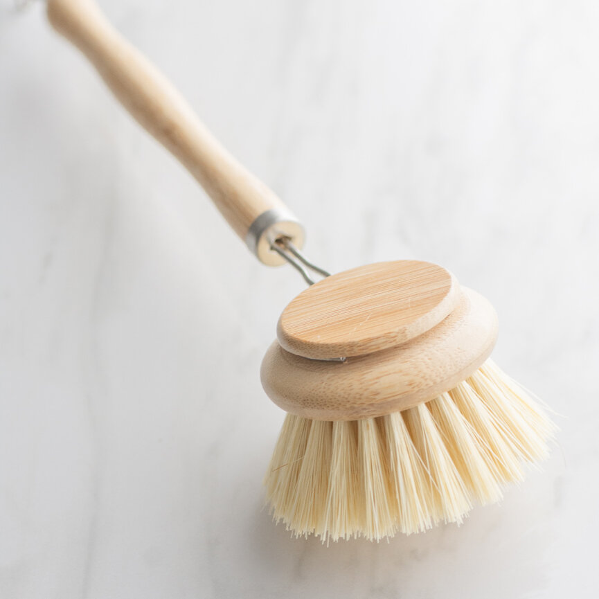 Long-Handle Dish Washing Brush With Replacement Head