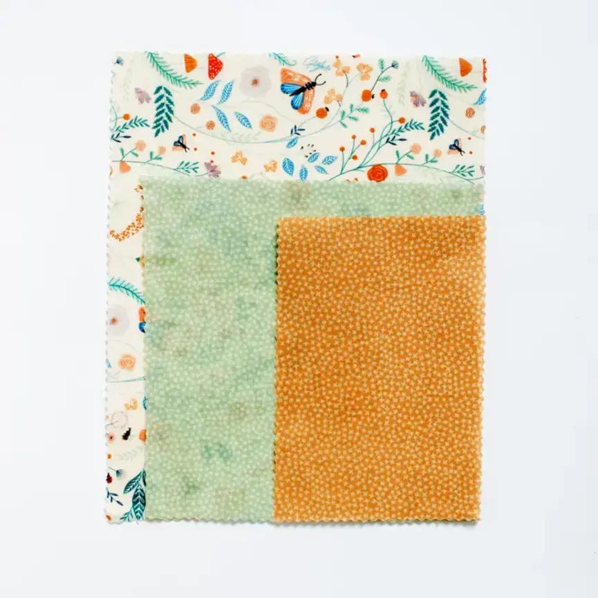 Beeswax Wraps [GOLDILOCKS] Set of 3 -