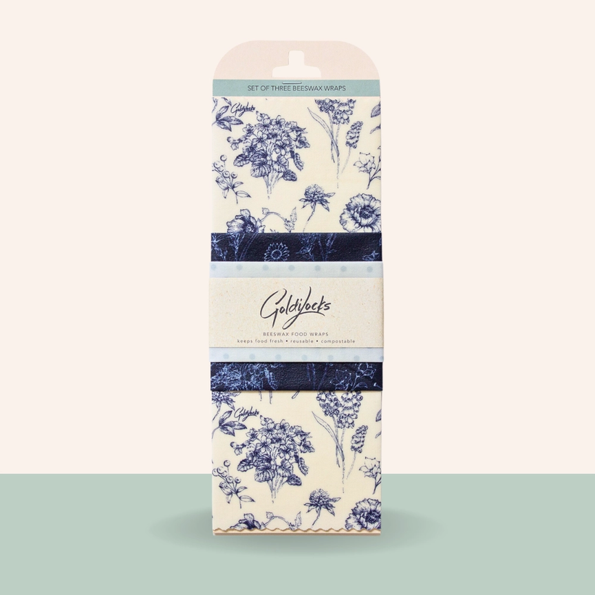 Beeswax Wraps [GOLDILOCKS] Set of 3 -
