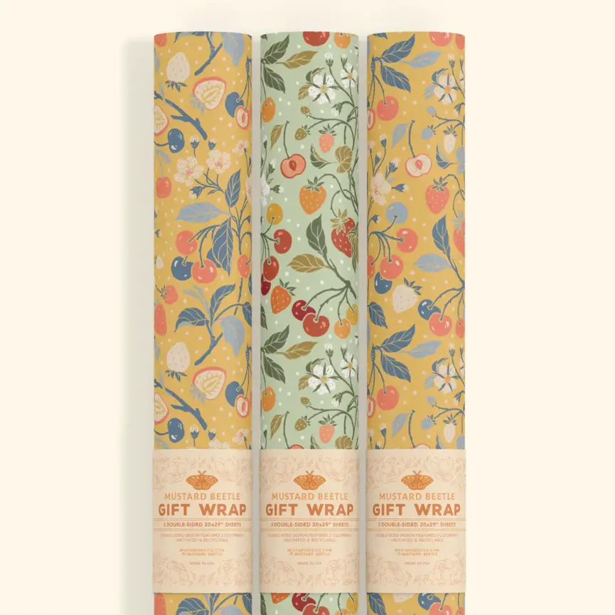 Mustard Beetle Wrapping Paper