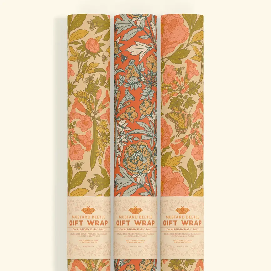 Mustard Beetle Wrapping Paper
