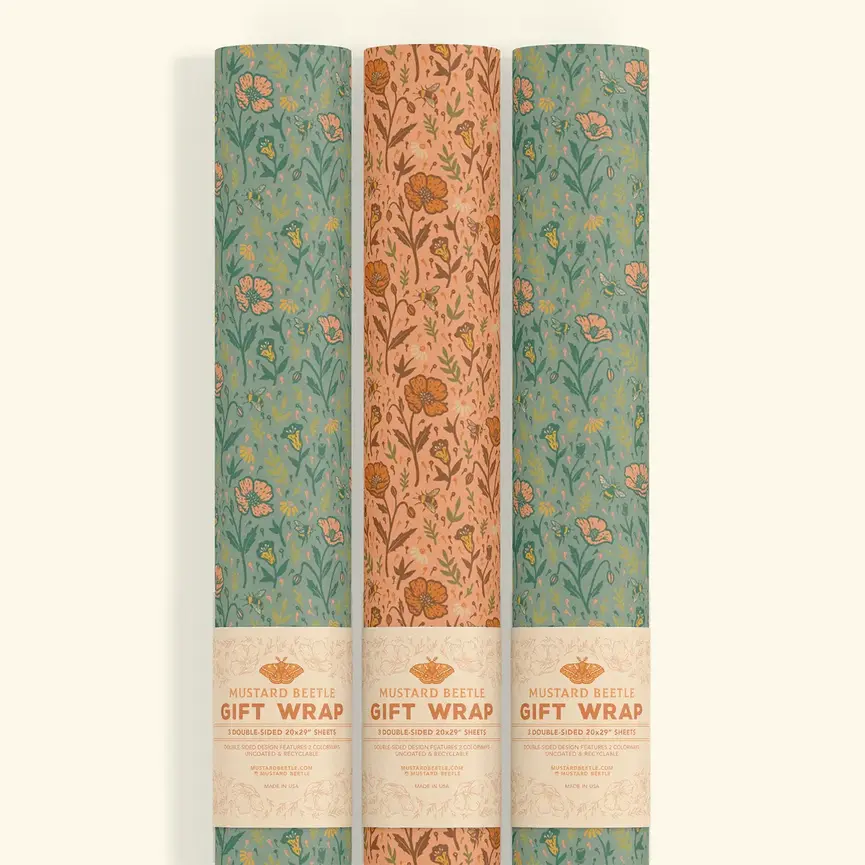 Mustard Beetle Wrapping Paper