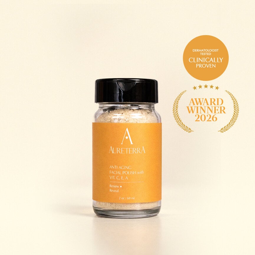 Anti Aging Facial Polish with Vitamin C, E, A