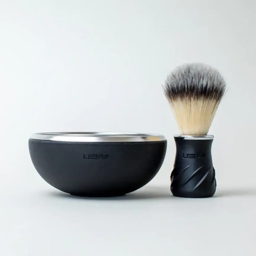 Leaf Shave Bowl and Brush Set