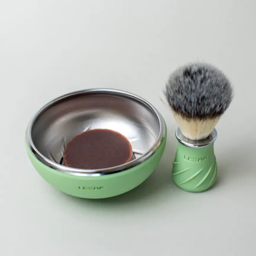 Leaf Shave Bowl and Brush Set