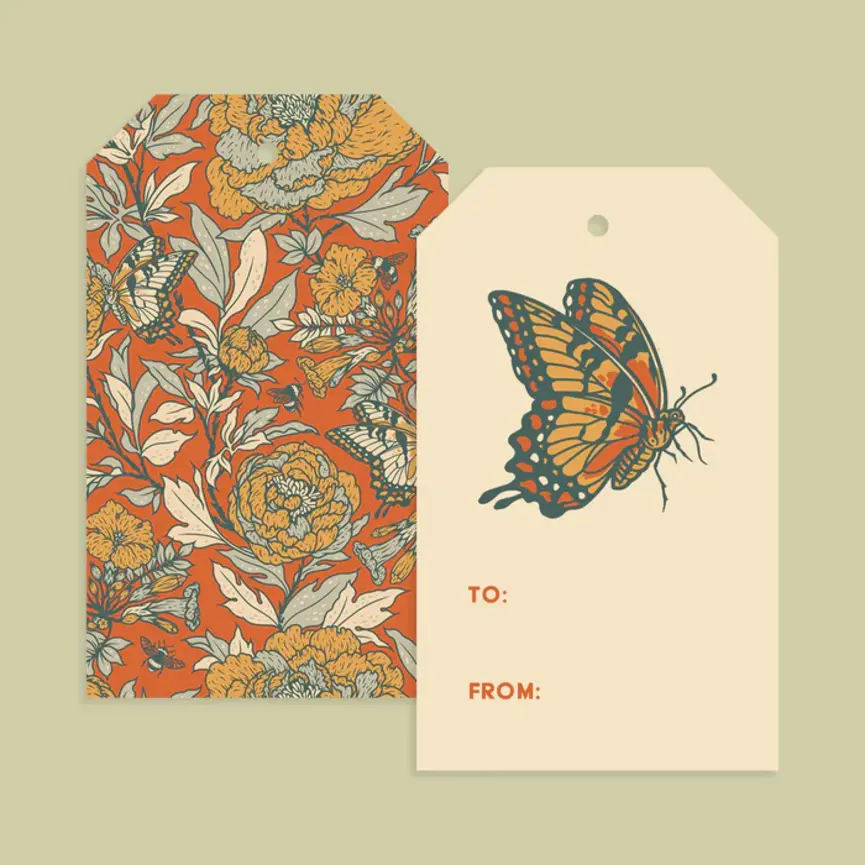 Mustard Beetle Gift Tag Set of 8