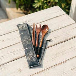 Bamboo Switch Coconut Flatware Travel Set