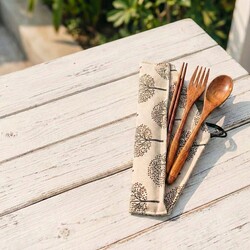 Bamboo Switch Coconut Flatware Travel Set